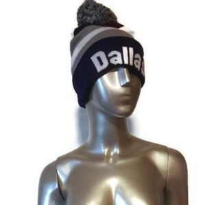 Dallas Cowboys Blue Silver Knit Beanie Hat NWT
